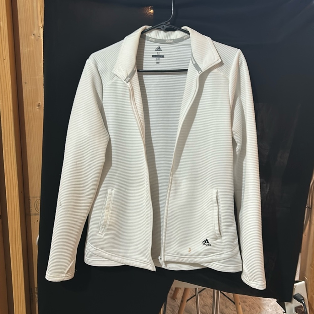 White adidas golf jacket